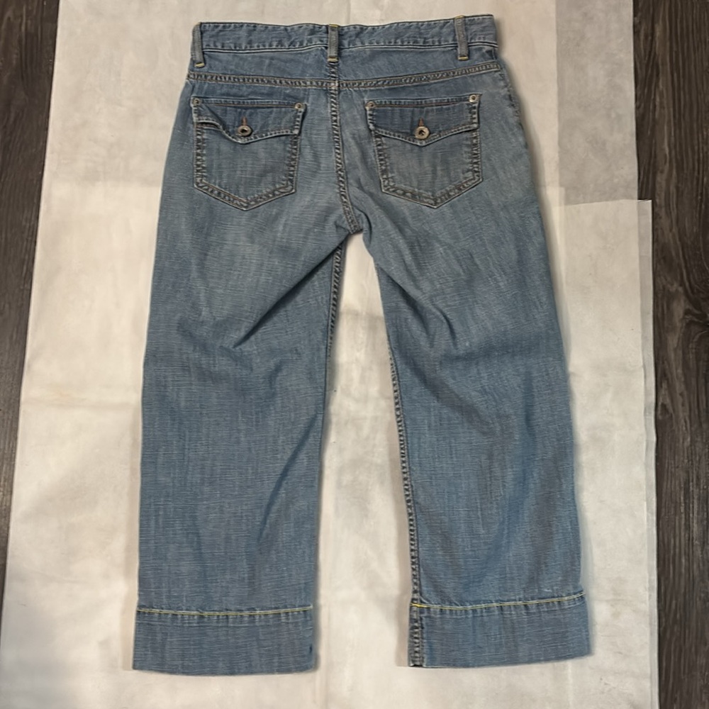 Banana Republic Denim Stretch Bermuda Shorts 0 Festival Summer Casual Boho Twee - Picture 2 of 13